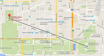 Google Map of Capitol to White House