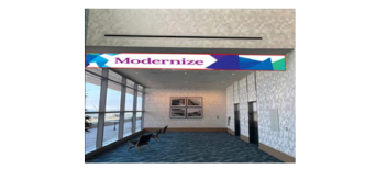 Glass Header over Escalator - Level 4