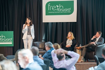 mg-caption: Gigi Vita, vice president of Sales, Safe Quality Food Institute (SQFI) discusess the need to advance a culture of food safety in the fresh industry.