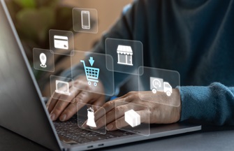 Computer with shopping options