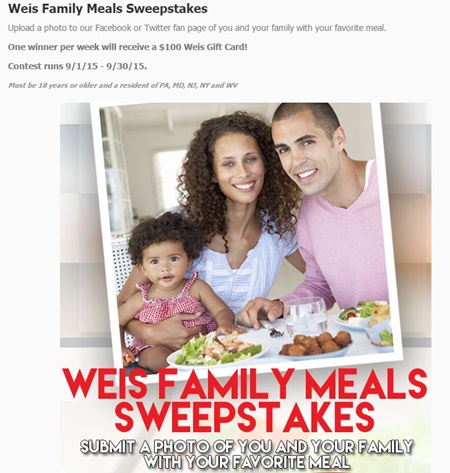 Social Media Contest on National Family Meals Month