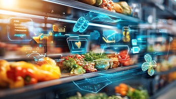 Futuristic grocery shopping