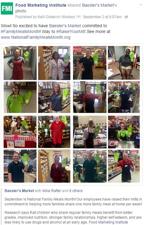 Getting Staff Involved in National Family Meals Month