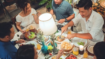 People eating together