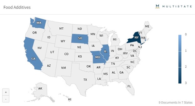 Food Additive Bill Map