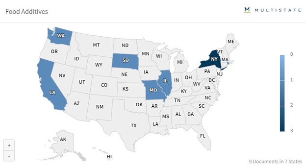 Food Additive Bill Map