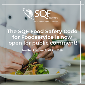 Foodservice code is now open for public comment