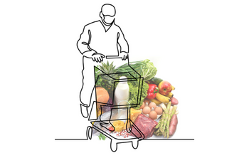 shopper with produce
