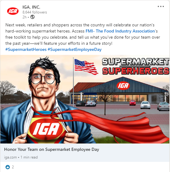 Who Celebrated the Inaugural Supermarket Employee Day?