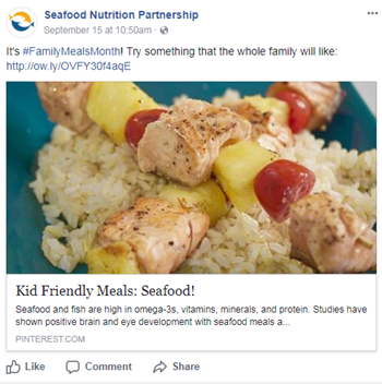 Seafood Nutrition Partnership Facebook
