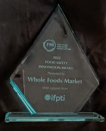 Whole Foods Market Innovation Award Plaque