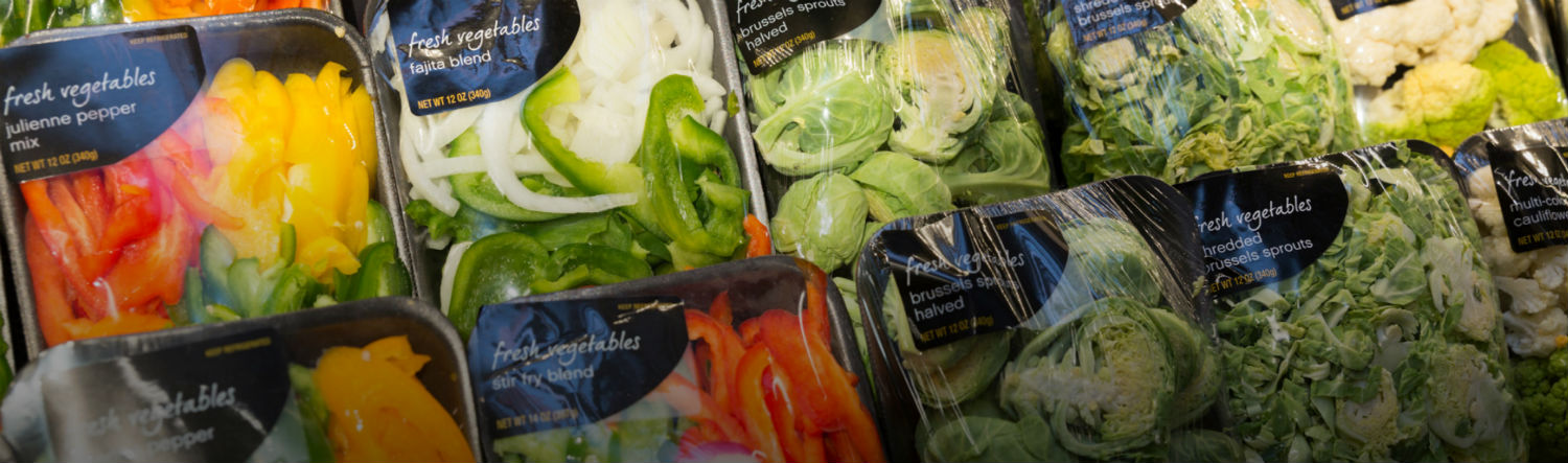 vegetables in packages
