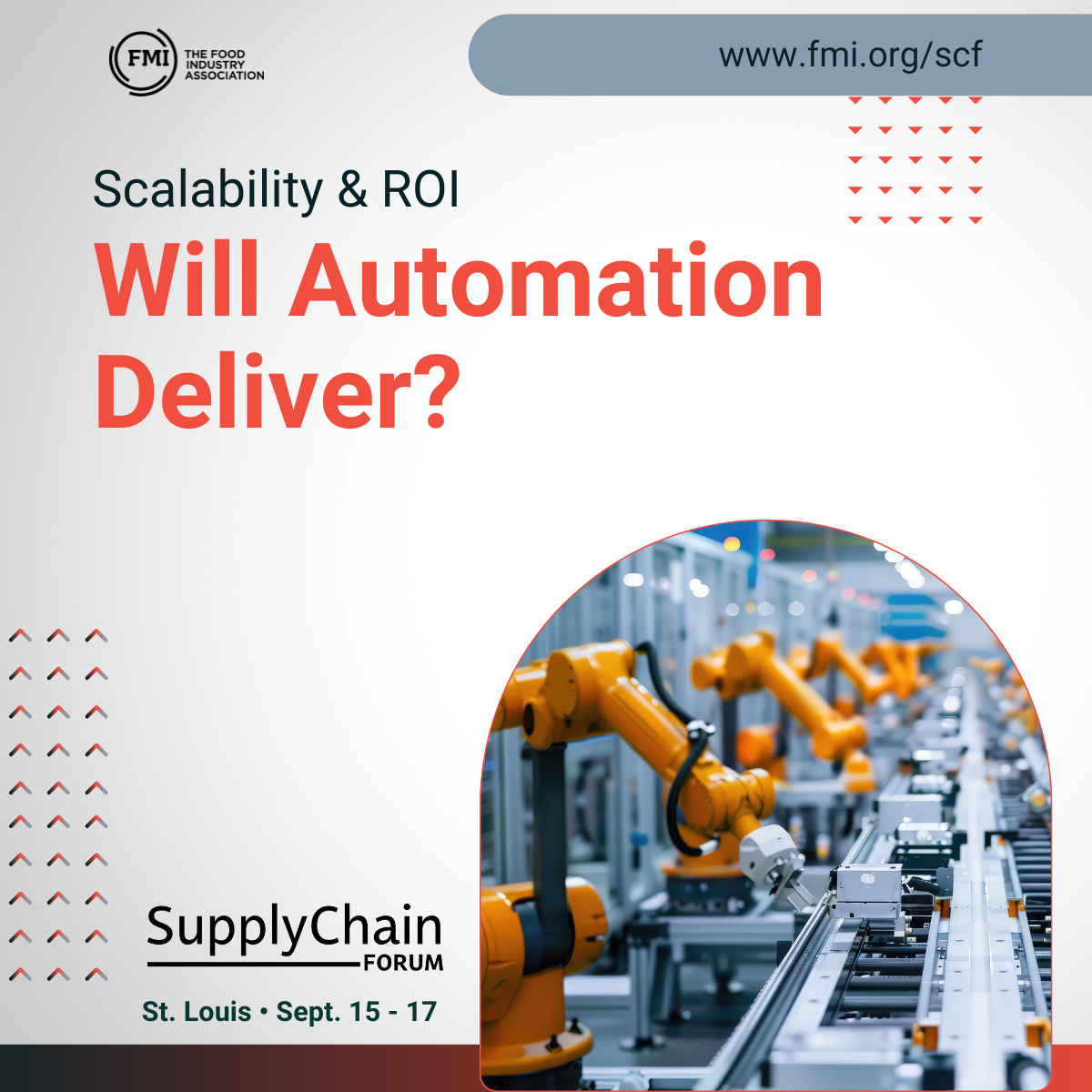 FMI Supply Chain Forum social graphic for LinkedIn on Automation