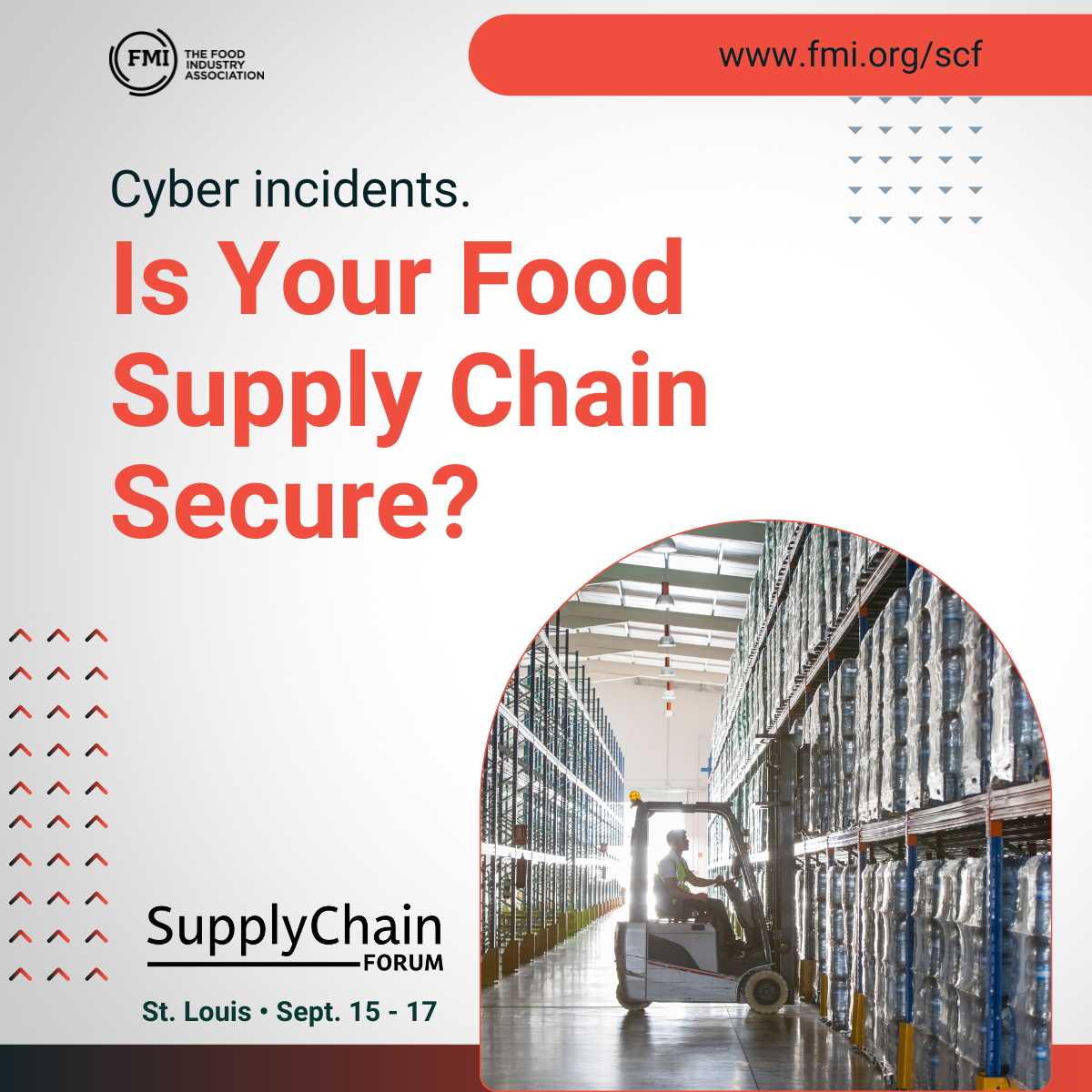 FMI Supply Chain Forum social graphic for LinkedIn on Cyber Incidents