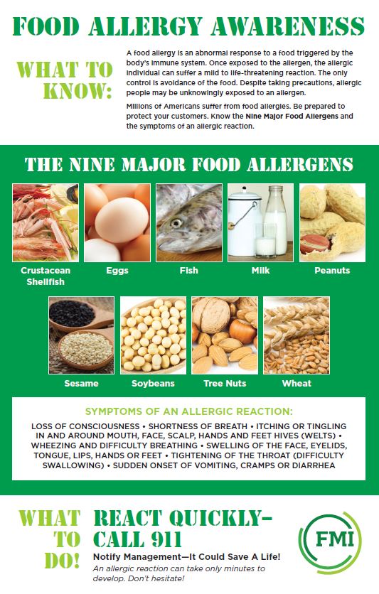 Food Allergen Poster 2022 English