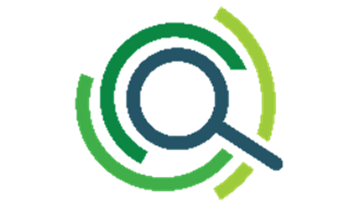 Logo with search icon