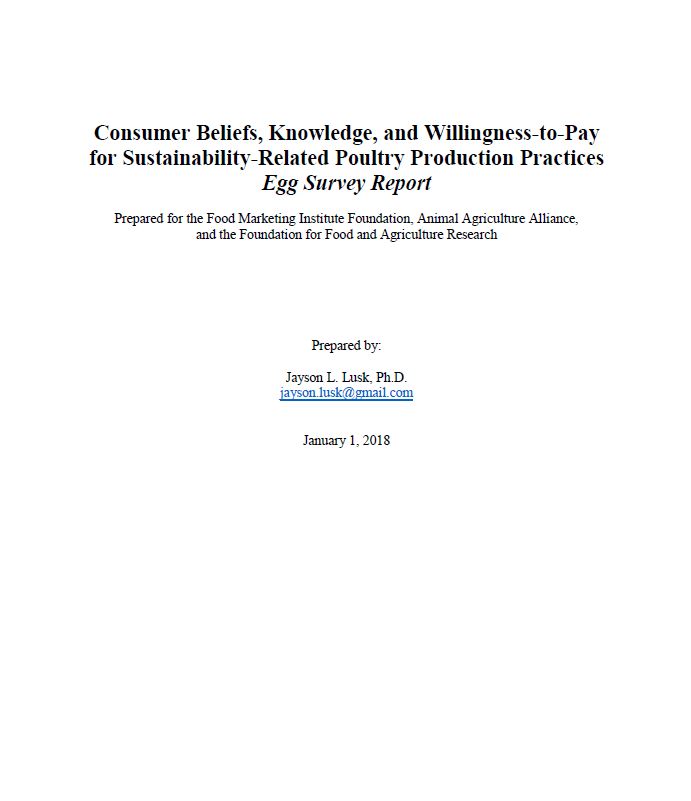 Consumer Willingness to pay eggs