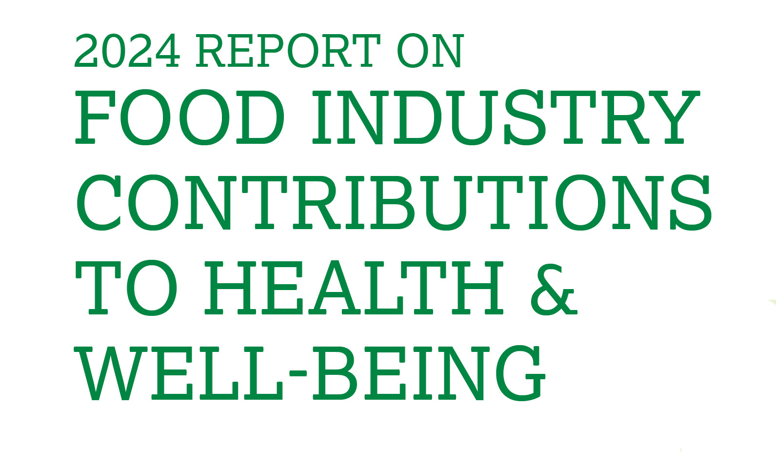 Food Industry Contribution to H&WB 2024 Cover_cropped for web