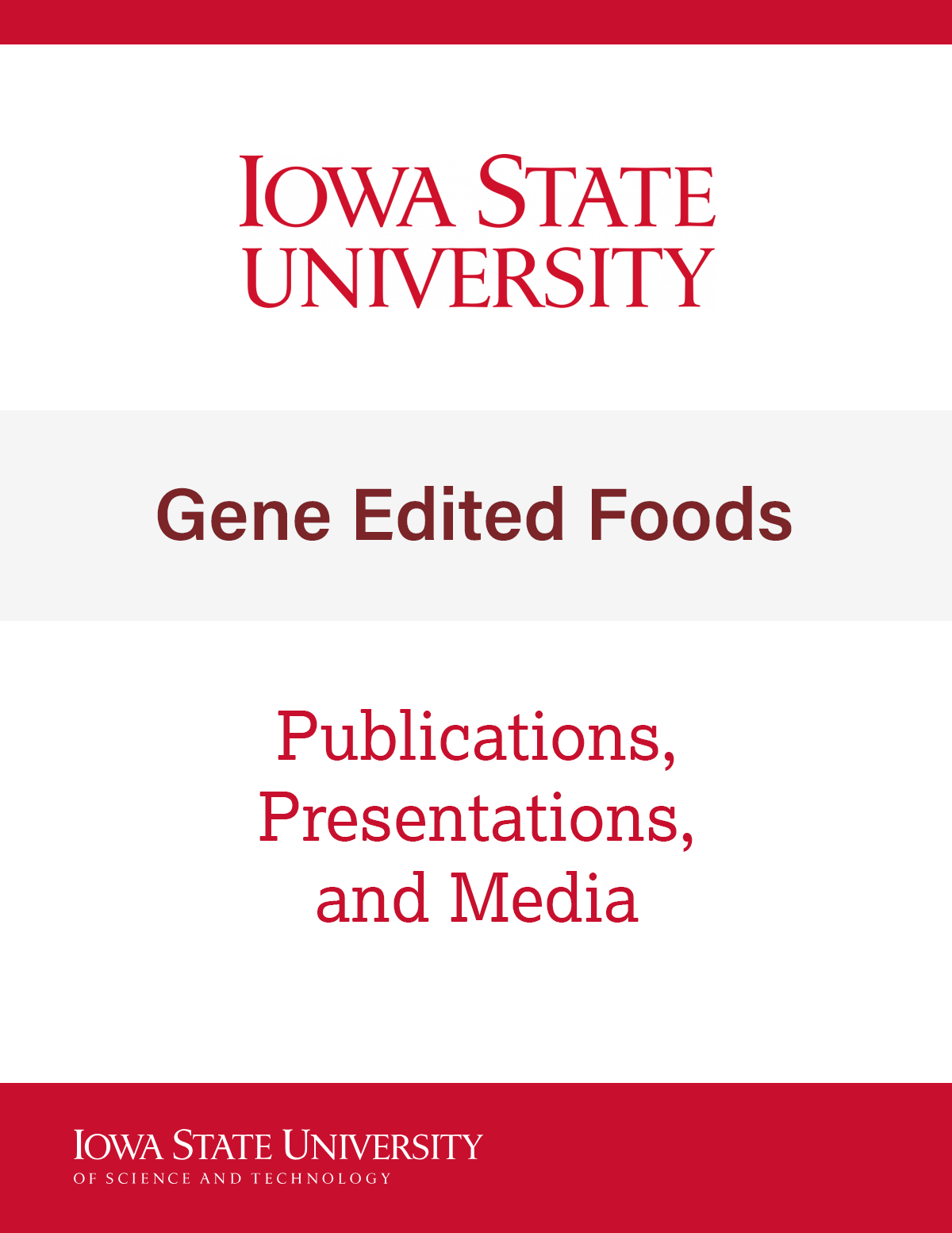 ISU Gene Editing Foods