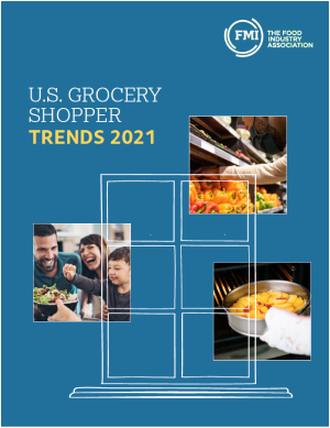 Cover for 2021 U.S. Grocery Shopper Trends Report