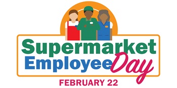 Supermarket Employee Day Logo - full date