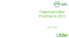organized labor priorities